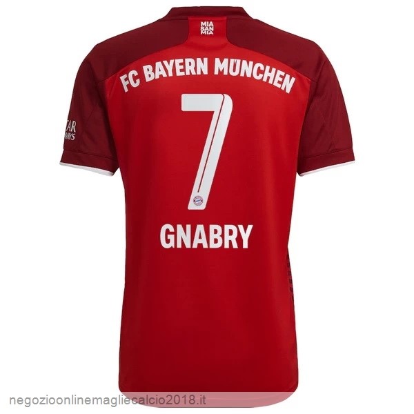 NO.7 Gnabry Home Online Maglia Bayern München 2021/2022 Rosso