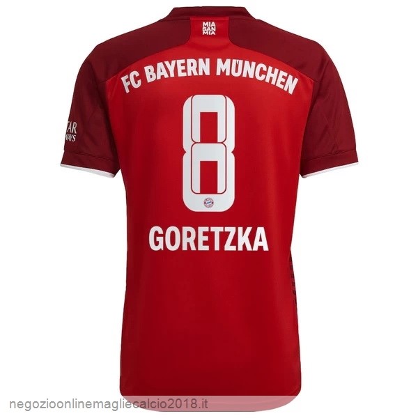 NO.8 Goretzka Home Online Maglia Bayern München 2021/2022 Rosso