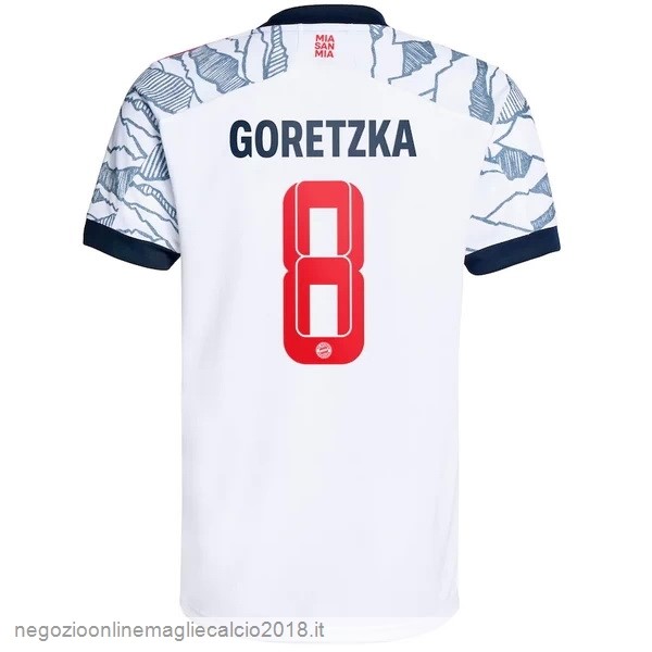 NO.8 Goretzka Terza Online Maglia Bayern München 2021/2022 Bianco