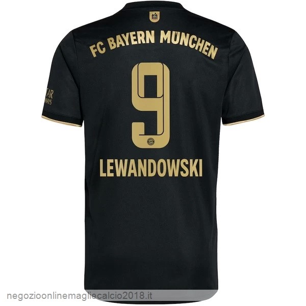 NO.9 Lewandowski Away Online Maglia Bayern München 2021/2022 Nero
