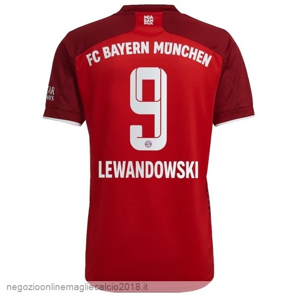 NO.9 Lewandowski Home Online Maglia Bayern München 2021/2022 Rosso