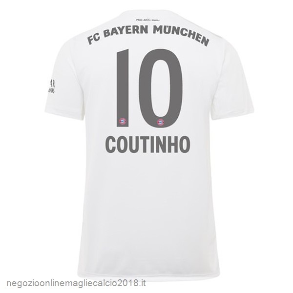 NO.10 Coutinho Away Online Maglie Calcio Bayern München 2019/20 Bianco