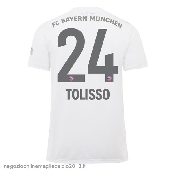 NO.24 Tolisso Away Online Maglie Calcio Bayern München 2019/20 Bianco