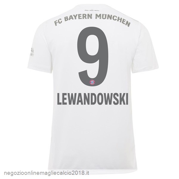 NO.9 Lewandowski Away Online Maglie Calcio Bayern München 2019/20 Bianco