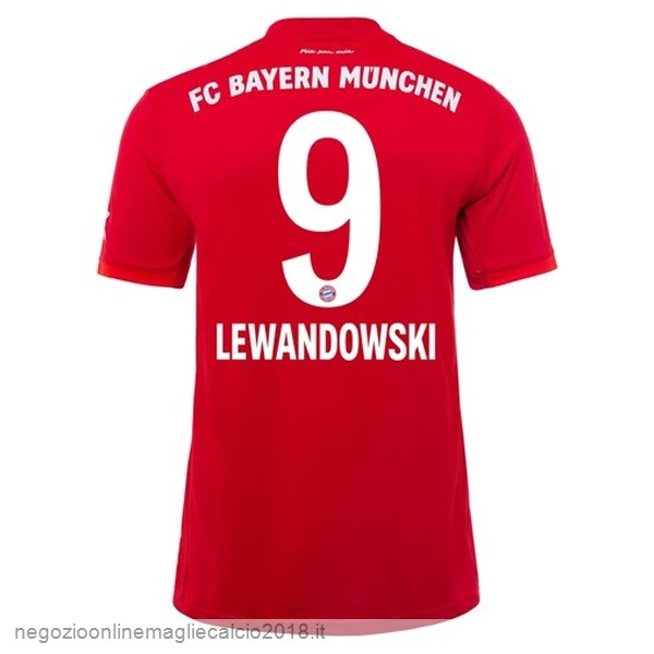 NO.9 Lewandowski Home Online Maglie Calcio Bayern München 2019/20 Rosso