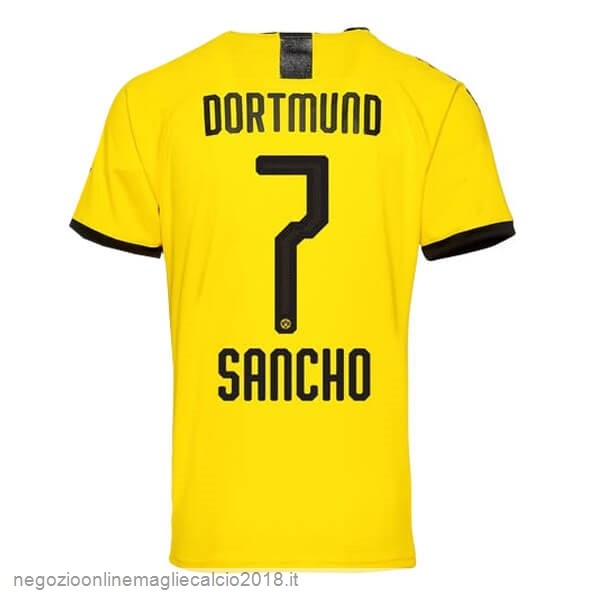 NO.7 Sancho Home Online Maglia Borussia Dortmund 2019/20 Giallo