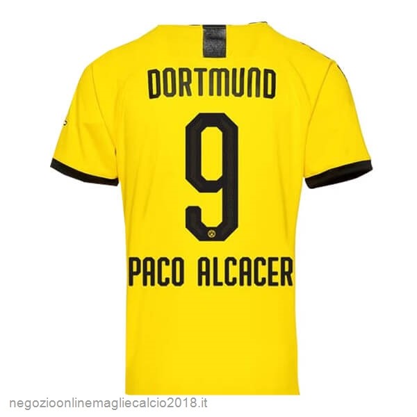 NO.9 Paco Alcacer Home Online Maglia Borussia Dortmund 2019/20 Giallo