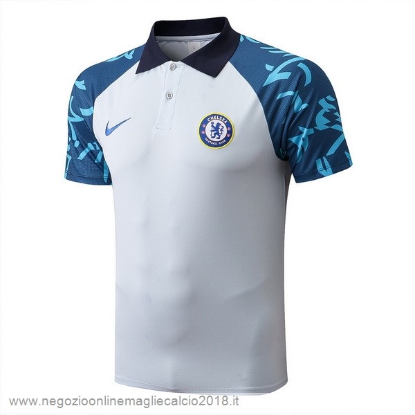 Polo Chelsea 2022/23 Bianco Blu