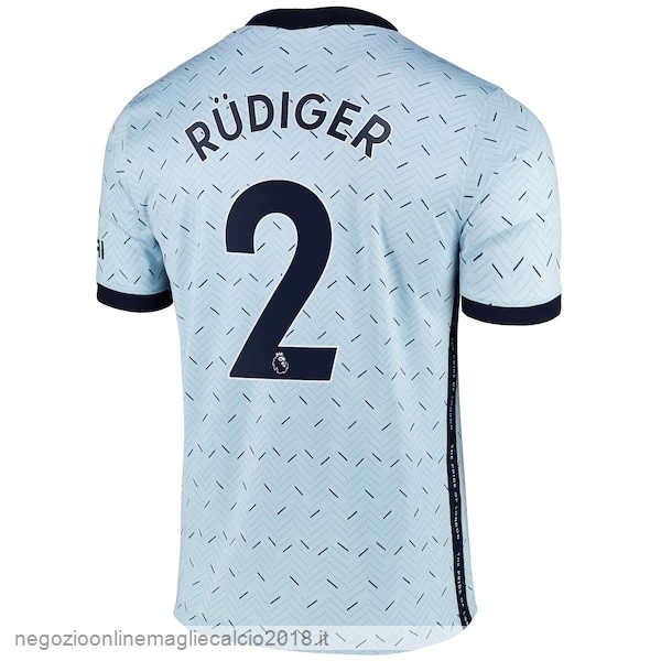 NO.2 Rudiger Away Online Maglia Chelsea 2020/21 Blu