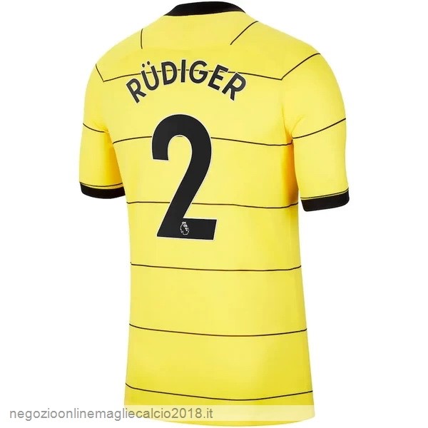 NO.2 Rudiger Away Online Maglia Chelsea 2021/2022 Giallo