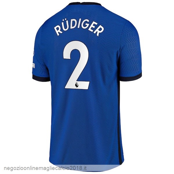 NO.2 Rudiger Home Online Maglia Chelsea 2020/21 Blu
