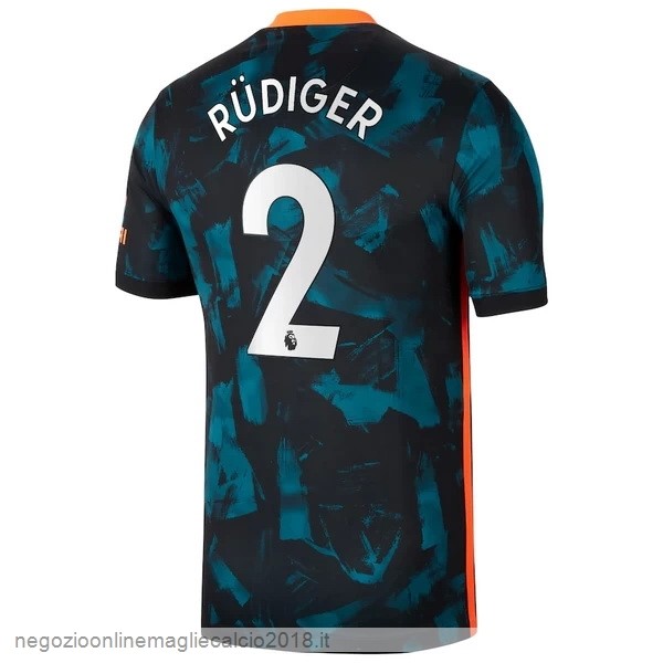 NO.2 Rudiger Terza Online Maglia Chelsea 2021/2022 Verde
