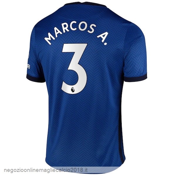NO.3 Marcos A. Home Online Maglia Chelsea 2020/21 Blu