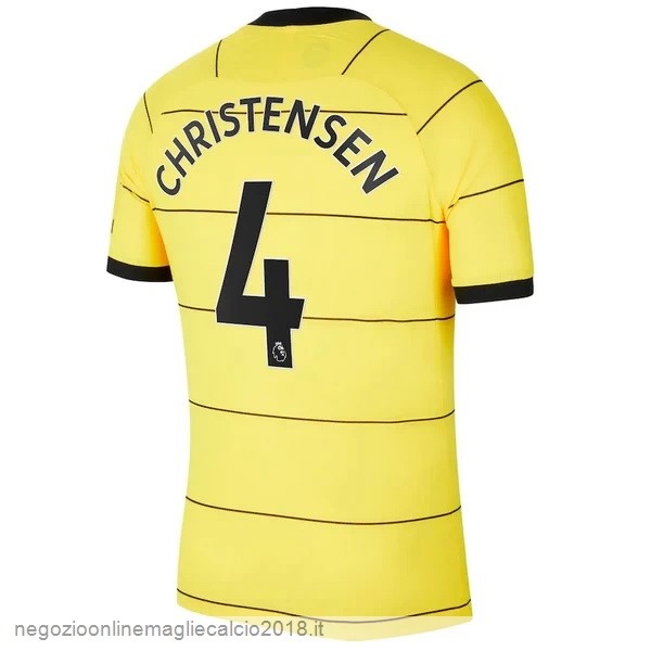 NO.4 Christensen Away Online Maglia Chelsea 2021/2022 Giallo
