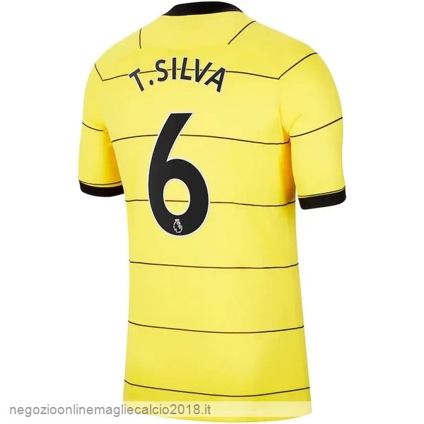 NO.6 T. Silva Away Online Maglia Chelsea 2021/2022 Giallo
