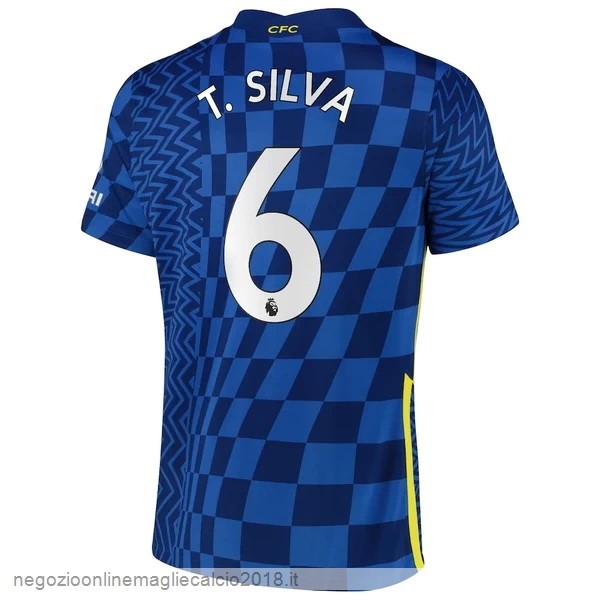 NO.6 T. Silva Home Online Maglia Chelsea 2021/2022 Blu