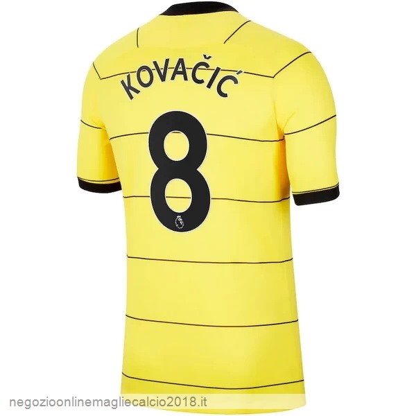 NO.8 Kovačić Away Online Maglia Chelsea 2021/2022 Giallo