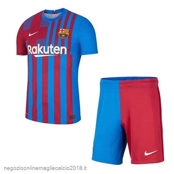 Home Online Set Completo Bambino Barcellona 2021/2022 Blu Rosso