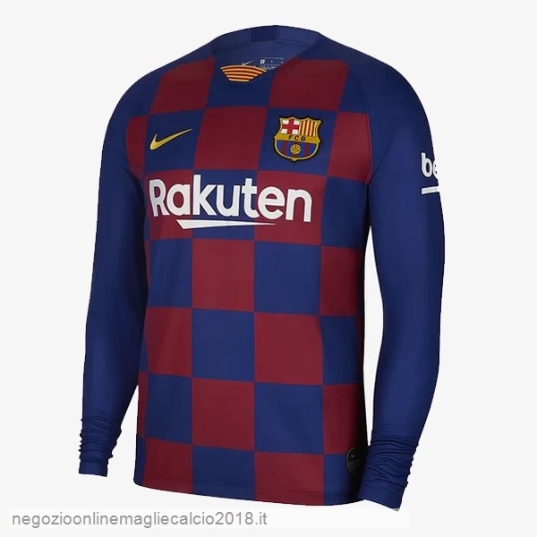Home Online Maglie Calcio Manica lunga Barcellona 2019/20 Rosso Blu