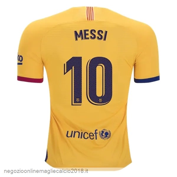 NO.10 Messi Away Online Maglie Calcio Barcellona 2019/20 Giallo