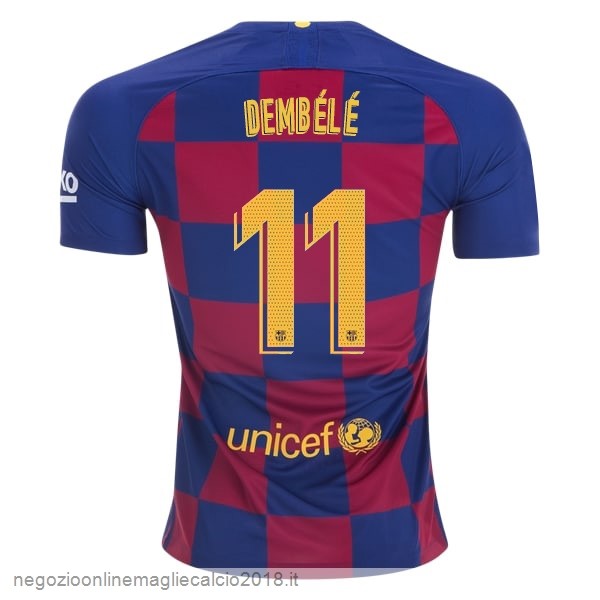 NO.11 O.Dembele Home Online Maglie Calcio Barcellona 2019/20 Blu Rosso
