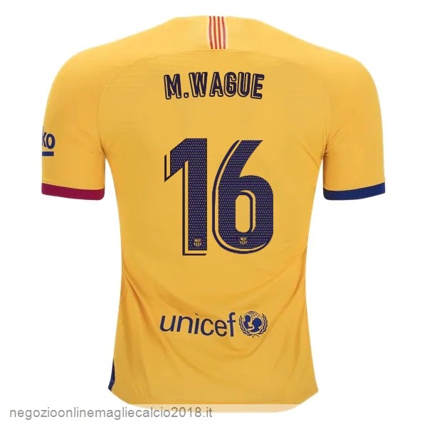 NO.16 Wague Away Online Maglie Calcio Barcellona 2019/20 Blu Rosso
