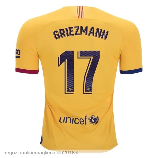 NO.17 Griezmann Away Online Maglie Calcio Barcellona 2019/20 Giallo