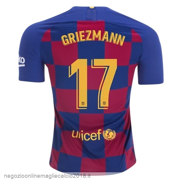 NO.17 Griezmann Home Online Maglie Calcio Barcellona 2019/20 Blu Rosso
