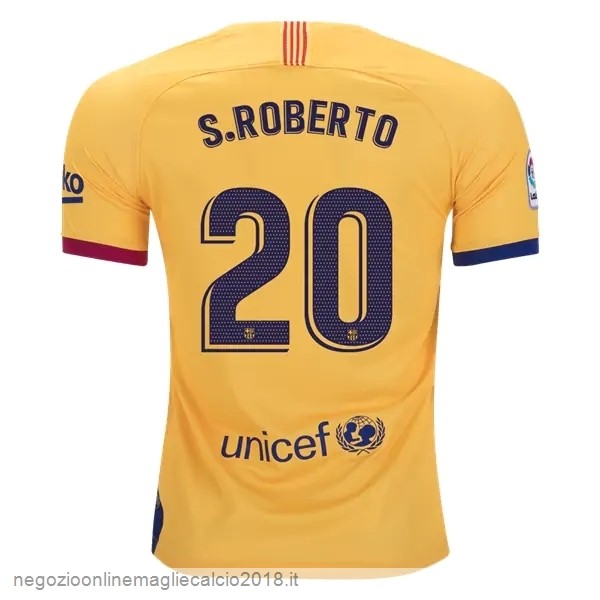 NO.20 S.Roberto Away Online Maglie Calcio Barcellona 2019/20 Giallo