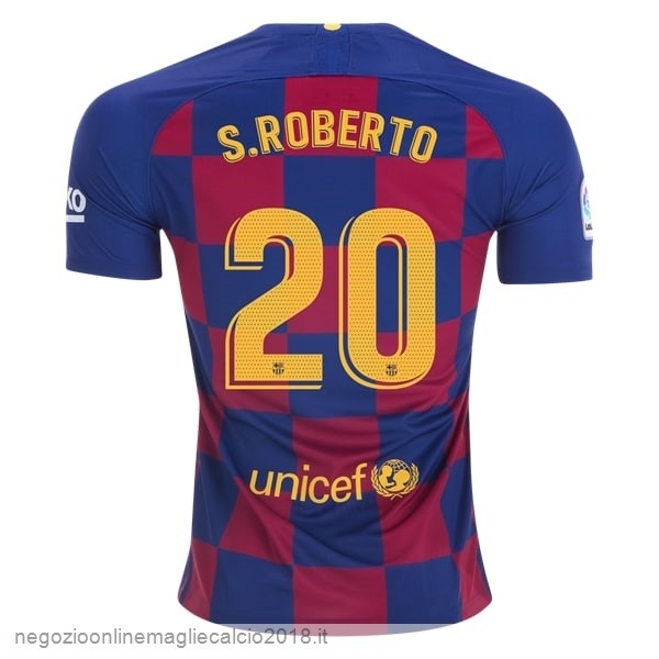 NO.20 S.Roberto Home Online Maglie Calcio Barcellona 2019/20 Blu Rosso
