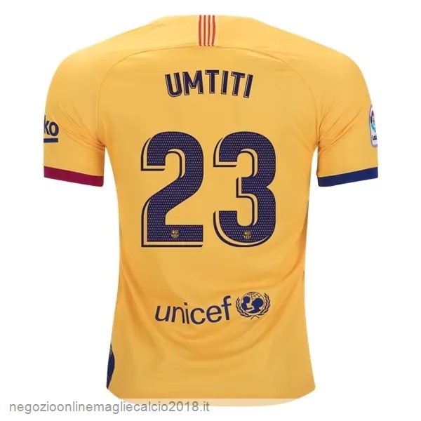 NO.23 Umtiti Away Online Maglie Calcio Barcellona 2019/20 Giallo