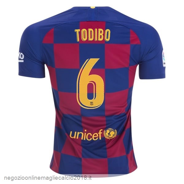 NO.6 Todibo Home Online Maglie Calcio Barcellona 2019/20 Blu Rosso
