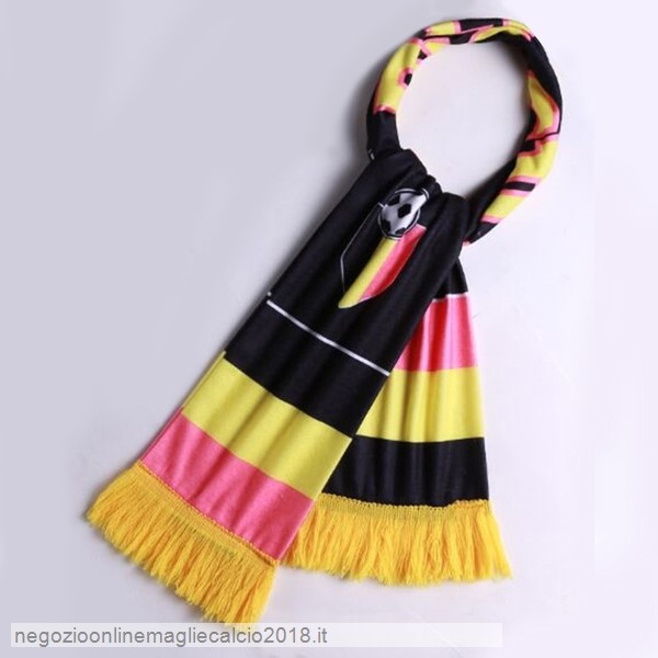 Online Sciarpa Calcio Belgio Knit Nero Giallo Rosa