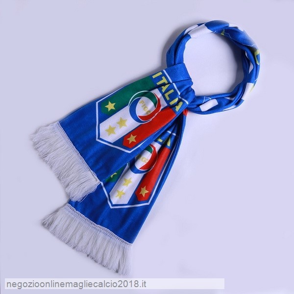 Online Sciarpa Calcio Italia Knit Blu Bianco