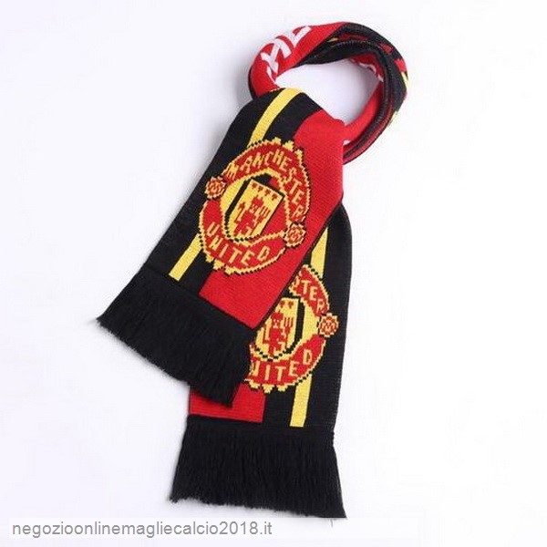 Online Sciarpa Calcio Manchester United Knit Nero Rosso