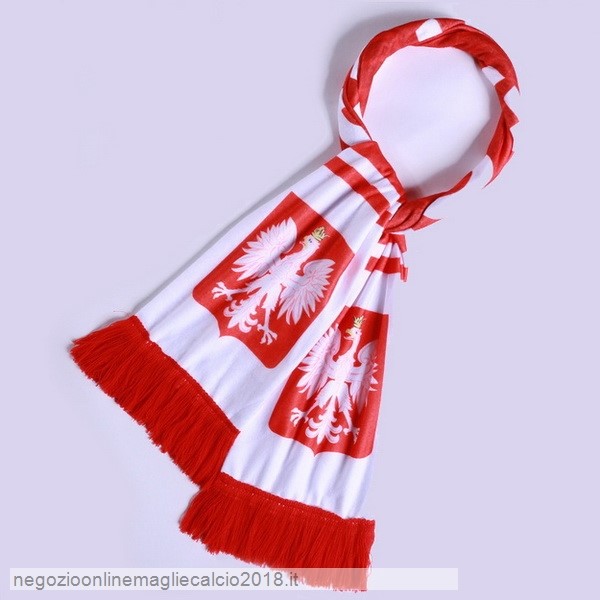 Online Sciarpa Calcio Polonia Knit Bianco Rosso