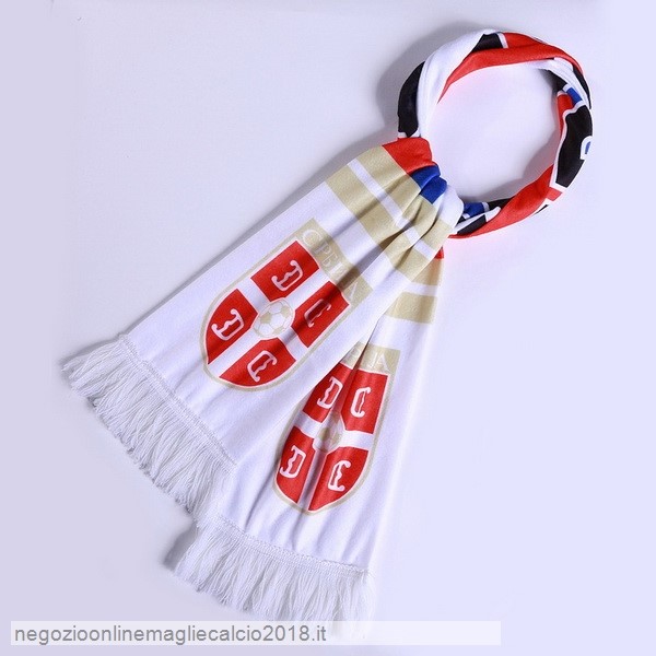 Online Sciarpa Calcio Serbia Knit Bianco