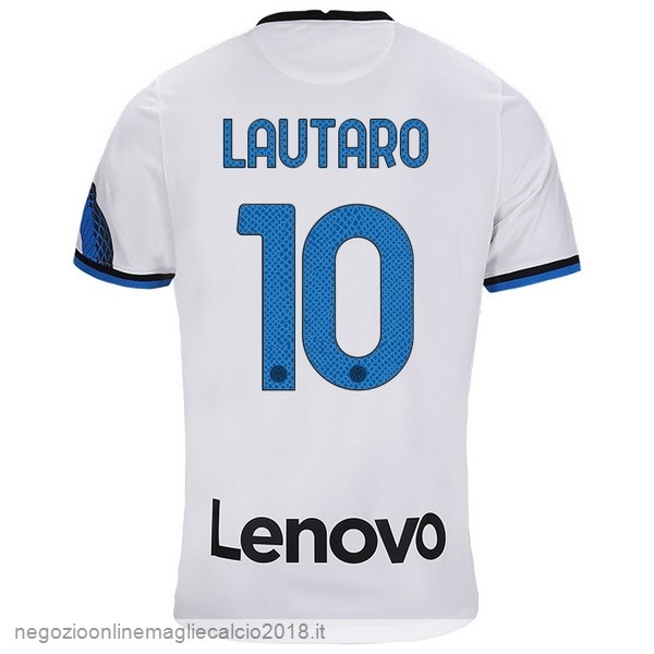 NO.10 Lautaro Away Online Maglia Inter Milán 2021/2022 Bianco