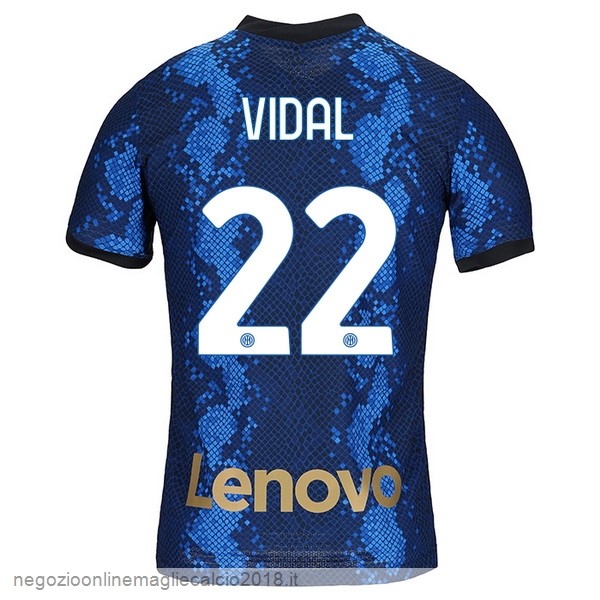 NO.22 Vidal Home Online Maglia Inter Milán 2021/2022 Blu