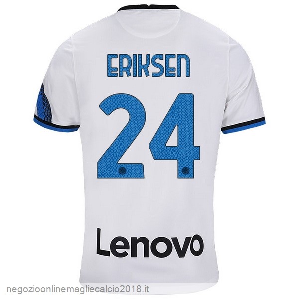 NO.24 Eriksen Away Online Maglia Inter Milán 2021/2022 Bianco