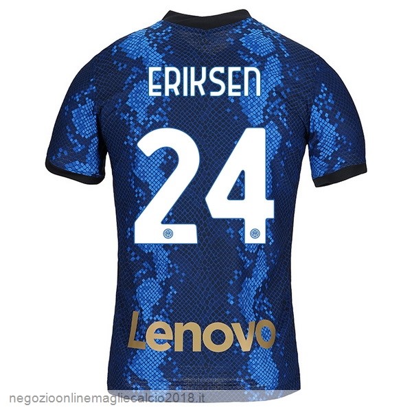 NO.24 Eriksen Home Online Maglia Inter Milán 2021/2022 Blu