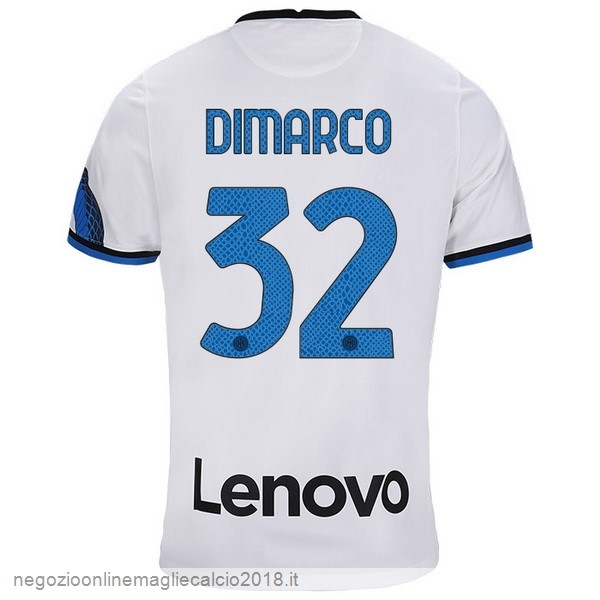 NO.32 Dimarco Away Online Maglia Inter Milán 2021/2022 Bianco