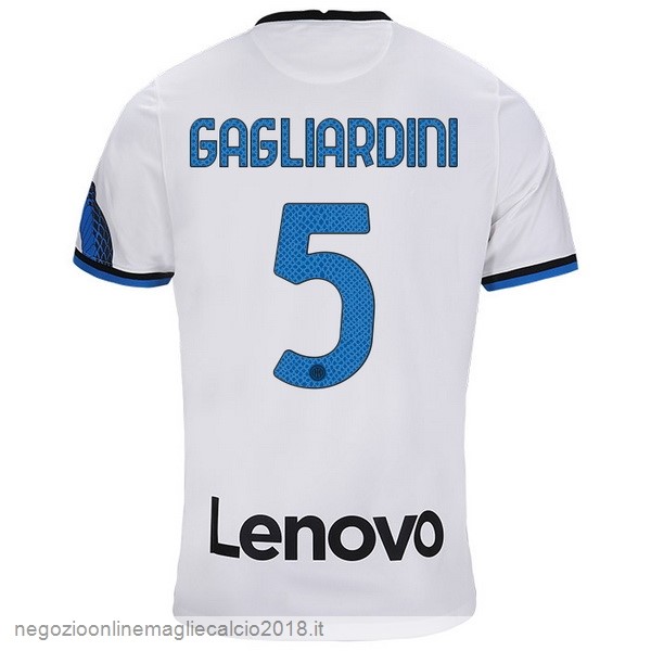 NO.5 Gagliardini Away Online Maglia Inter Milán 2021/2022 Bianco