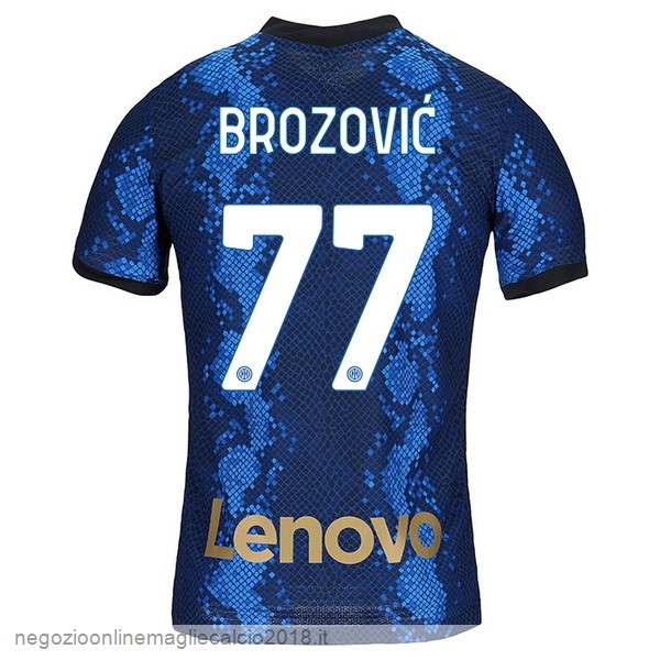 NO.77 Brozovic Home Online Maglia Inter Milán 2021/2022 Blu