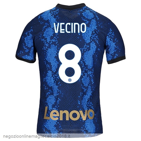 NO.8 Vecino Home Online Maglia Inter Milán 2021/2022 Blu