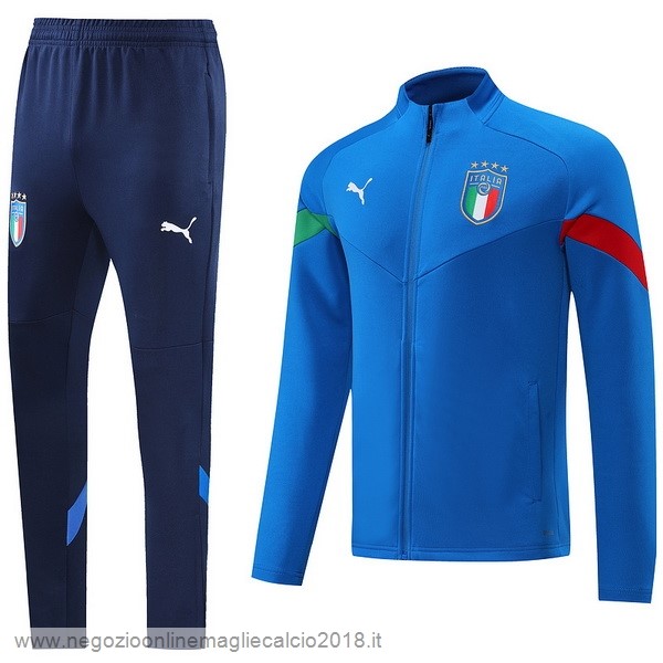 Set Completo Lunga Zip Giacca Italia 2022 I Blu