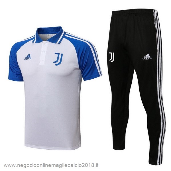 Set Completo Polo Juventus 2021/22 Bianco Blu Nero
