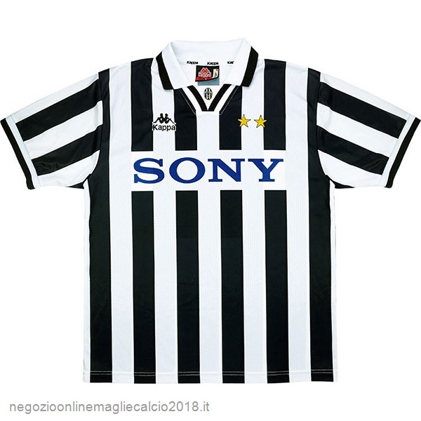 Home Online Maglie Calcio Juventus Retro 1995 1996 Nero Bianco