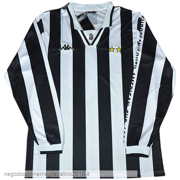 Home Online Manica lunga Juventus Retro 1996 Nero Bianco