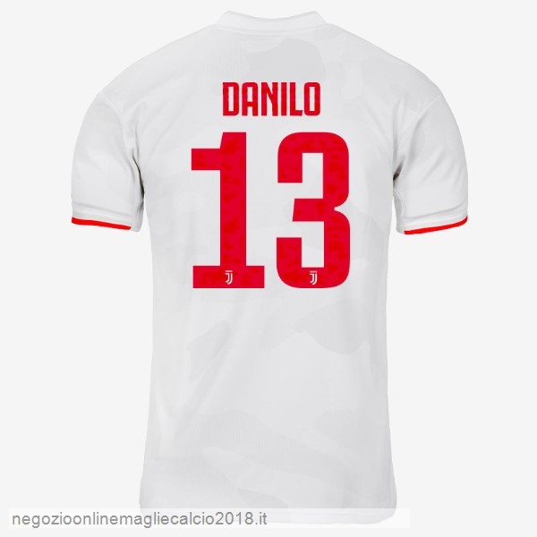 NO.13 Danilo Away Online Maglie Calcio Juventus 2019/20 Grigio Bianco